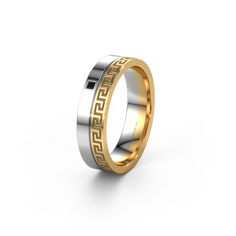Bild von Ehering WH0252L24X 585 Gold ±4x1.5 mm Schwarz Diamant