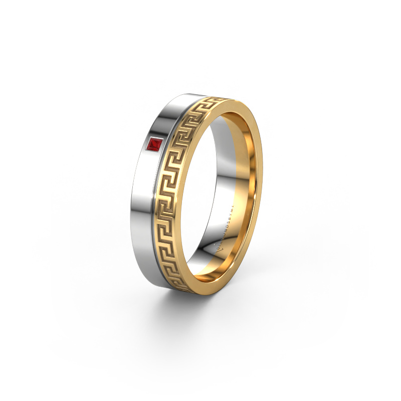 Image of Weddings ring WH0252L24X 585 gold ±4x1.5 mm Ruby