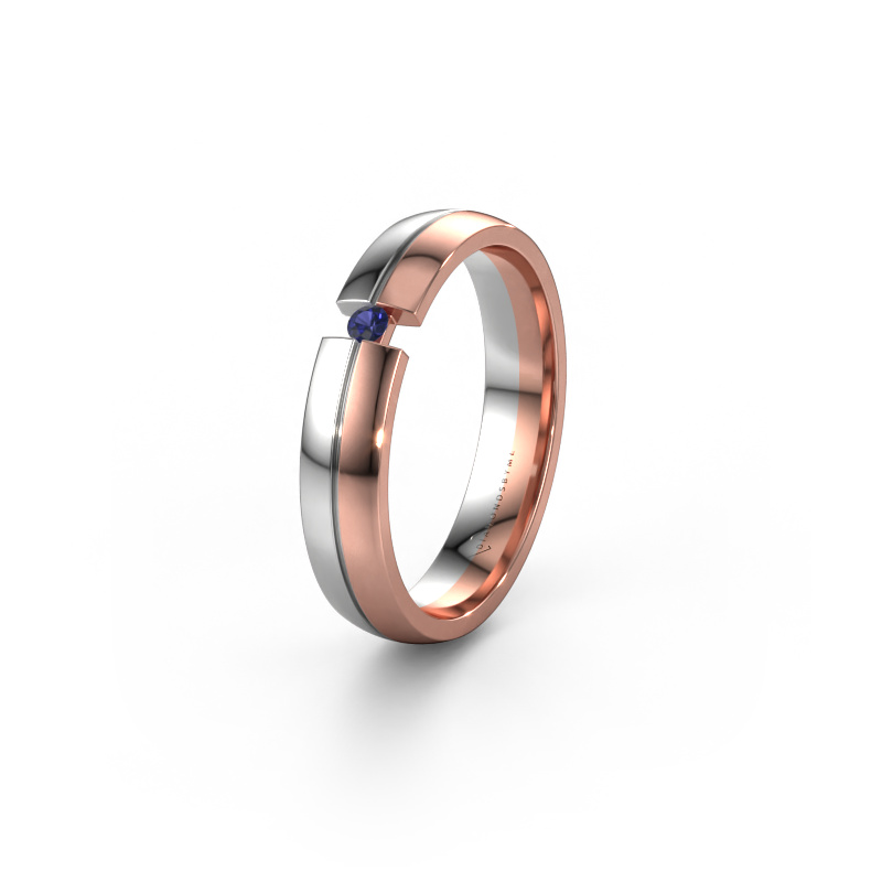 Image of Wedding ring WH0254L24X 585 rose gold ±4x1.5 mm Sapphire