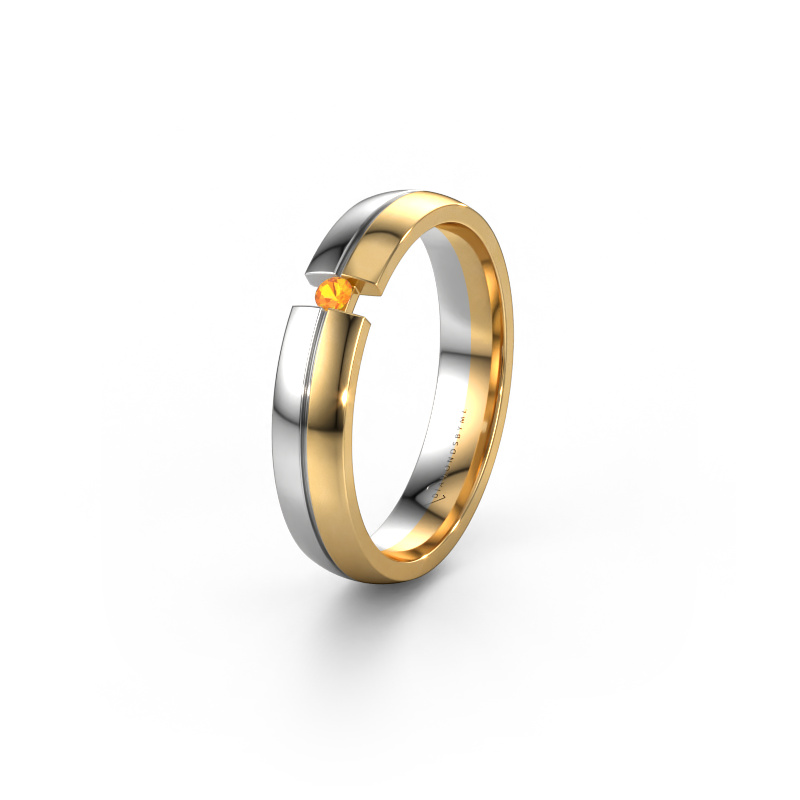 Image of Wedding ring WH0254L24X 585 gold ±0.16x0.06 in Citrin