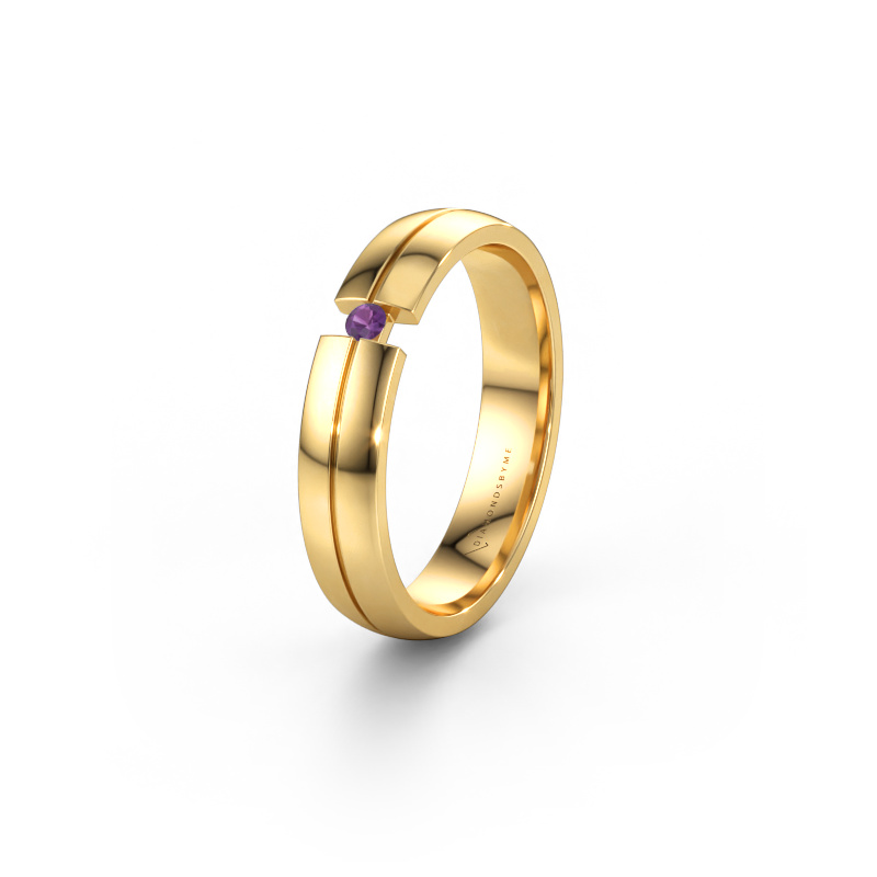 Immagine di Fede nuziale WH0254L24X 585 oro ±4 x 1,5 mm Ametista