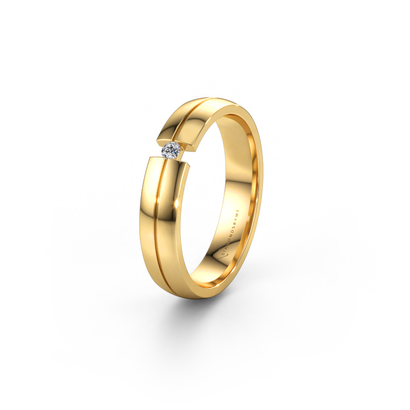 Immagine di Fede nuziale WH0254L24X 585 oro ±4 x 1,5 mm Diamante lab grown