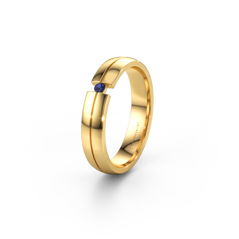 Immagine di Fede nuziale WH0254L24X 585 oro ±4 x 1,5 mm Zaffiro