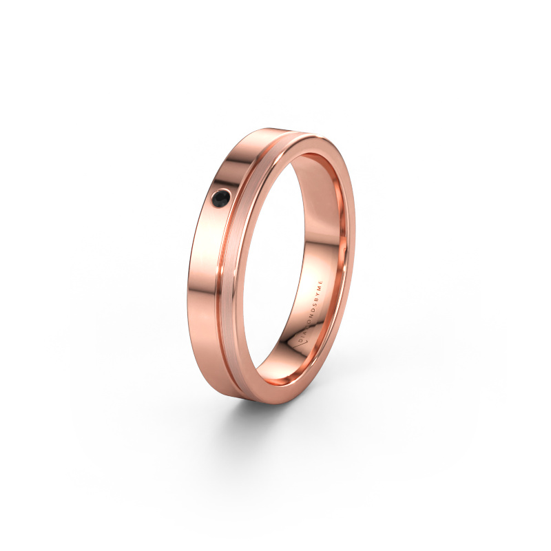 Immagine di Anello dell'amicizia WH0301L14APM 585 oro rosa ±4 x 1,7 mm Diamante nero