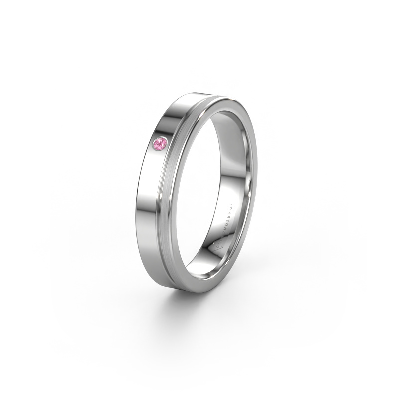 Image de Bague d'amitié WH0301L14APM 585 or blanc ±4x1.7 mm Saphir rose