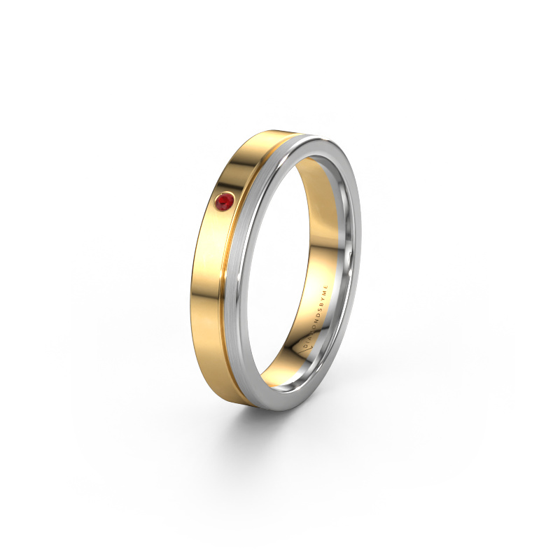 Image de Bague d'amitié WH0301L14APM 585 or jaune ±4x1.7 mm Rubis