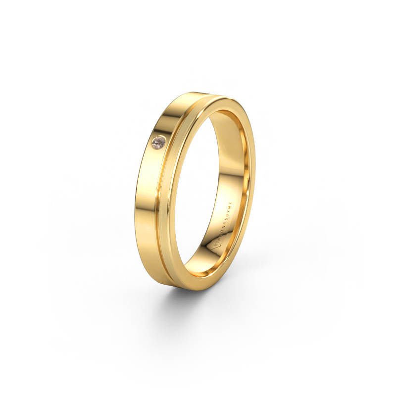 Bild av Vänskapsring WH0301L14APM 585 gult guld ±4 x 1,7 mm Brun diamant