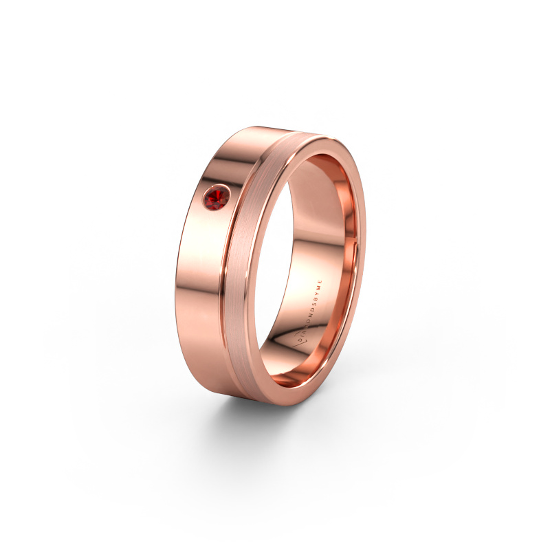 Bild av Vigselring WH0301L16APM 585 roséguld ±6 x 1,7 mm Granat