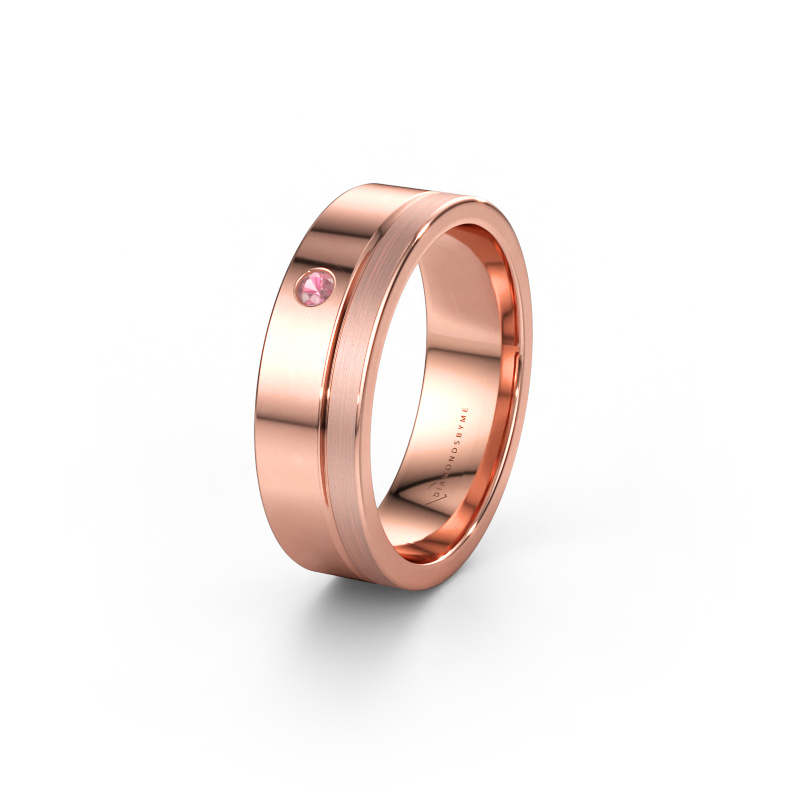 Bild av Vigselring WH0301L16APM 585 roséguld ±6 x 1,7 mm Rosa turmalin