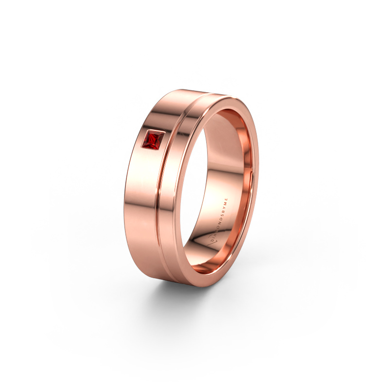Bild av Vigselring WH0301L16APSQ 585 roséguld ±6 x 1,7 mm Granat