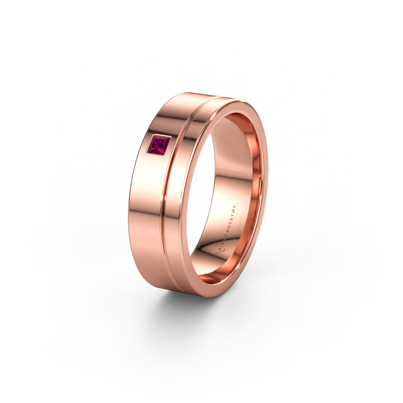 Bild av Vigselring WH0301L16APSQ 585 roséguld ±6 x 1,7 mm Rodolit