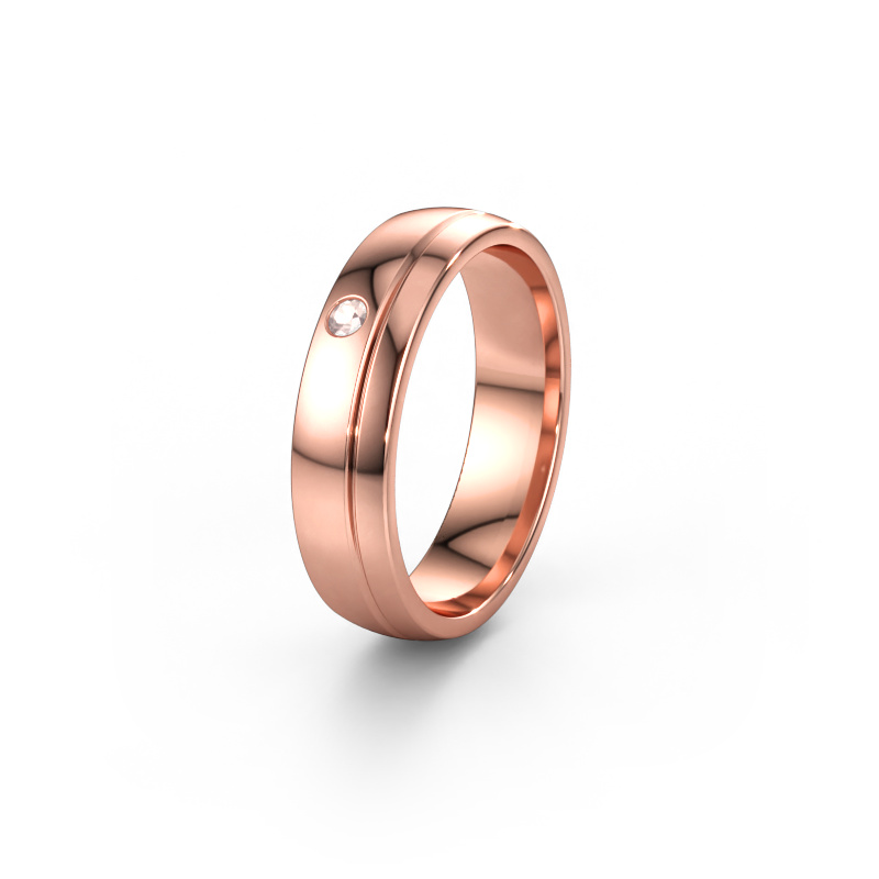 Bild av Vigselring WH0301L25AP 585 roséguld ±5 x 1,7 mm Champagnefärgad morganit