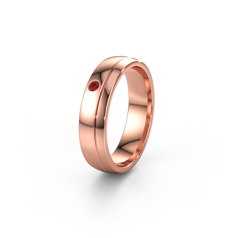 Bild av Vigselring WH0301L25AP 585 roséguld ±5 x 1,7 mm Rubin