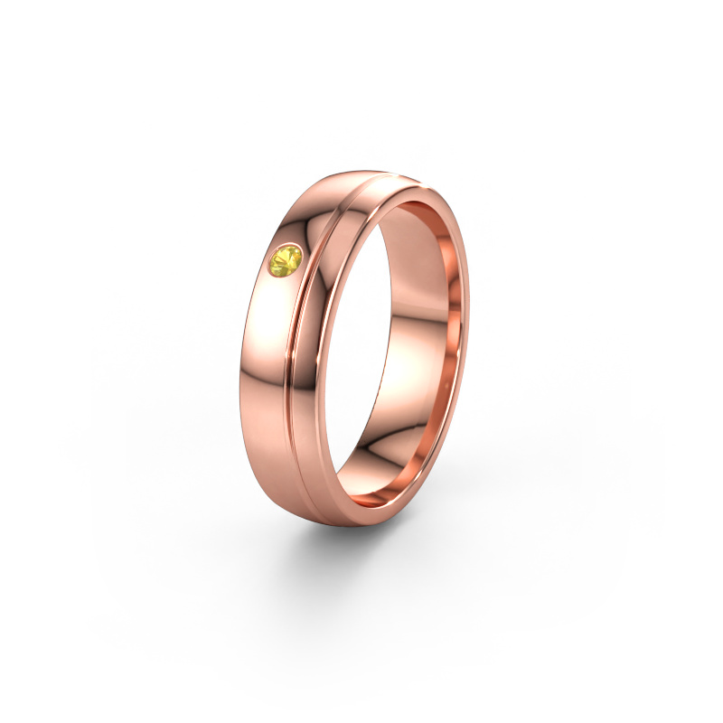 Immagine di Fede nuziale WH0301L25AP 585 oro rosa ±5 x 1,7 mm Zaffiro giallo
