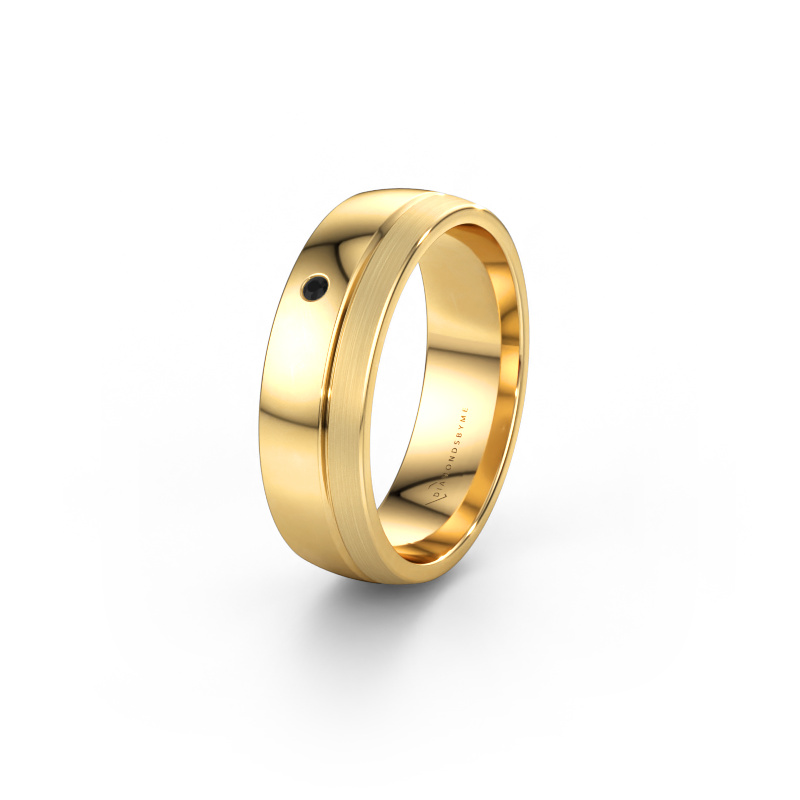 Bild av Vigselring WH0301L26APM 585 gult guld ±6 x 1,7 mm Svart diamant