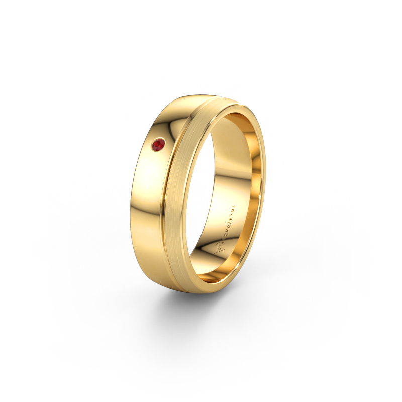 Immagine di Fede nuziale WH0301L26APM 585 oro ±6 x 1,7 mm Rubino