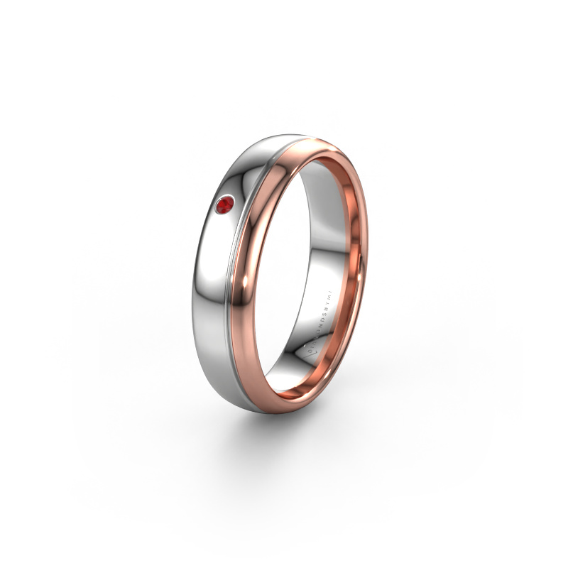 Bild von Ehering WH0301L35AP 585 Weißgold ±5x1.7 mm Rubin