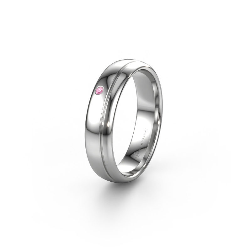 Bild von Ehering WH0301L35AP 950 Platin ±5x1.7 mm Pink Saphir