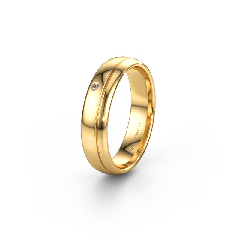 Immagine di Fede nuziale WH0301L35AP 585 oro ±5 x 1,7 mm Diamante marrone