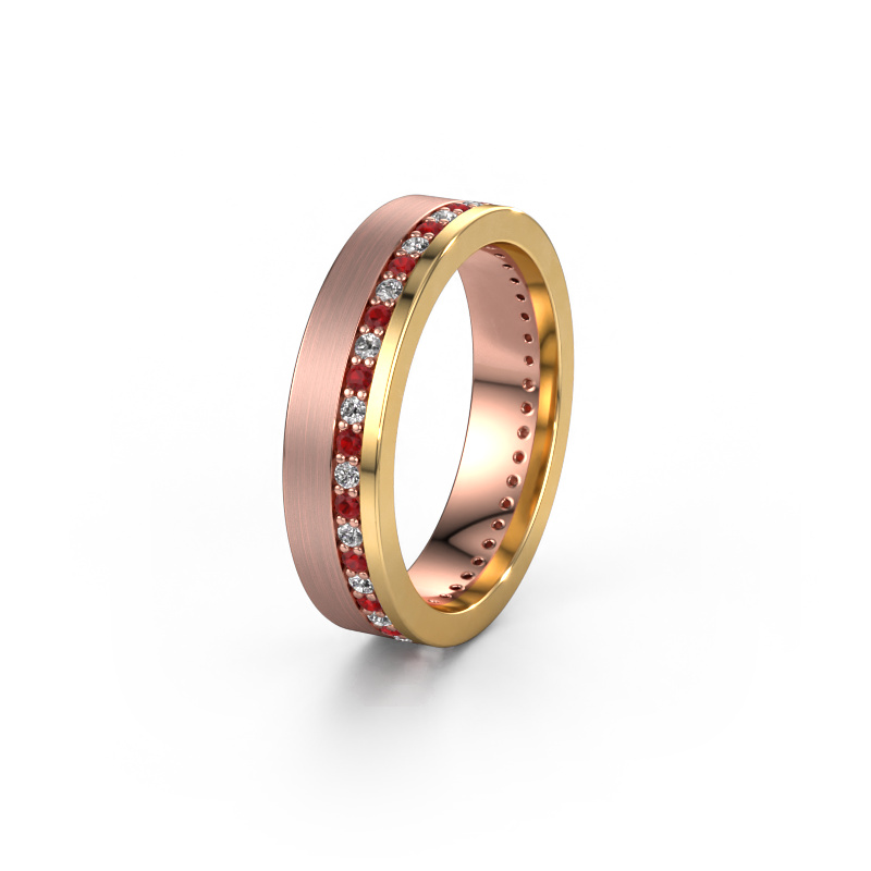 Bild von Ehering WH0303L15BPM 585 Roségold ±5x2 mm Rubin 1.3 mm
