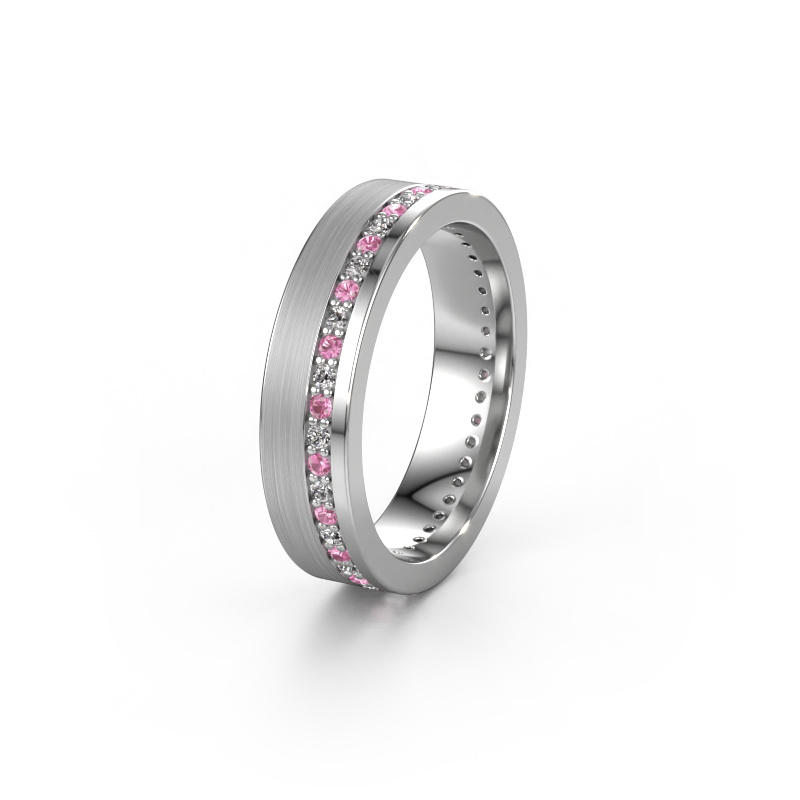 Image of Wedding ring WH0303L15BPM 950 platinum ±0.20x0.08 in Pink sapphire 1.3 mm