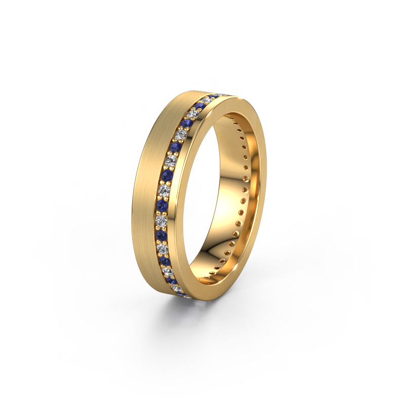 Bild von Ehering WH0303L15BPM 585 Gold ±5x2 mm Saphir 1.3 mm