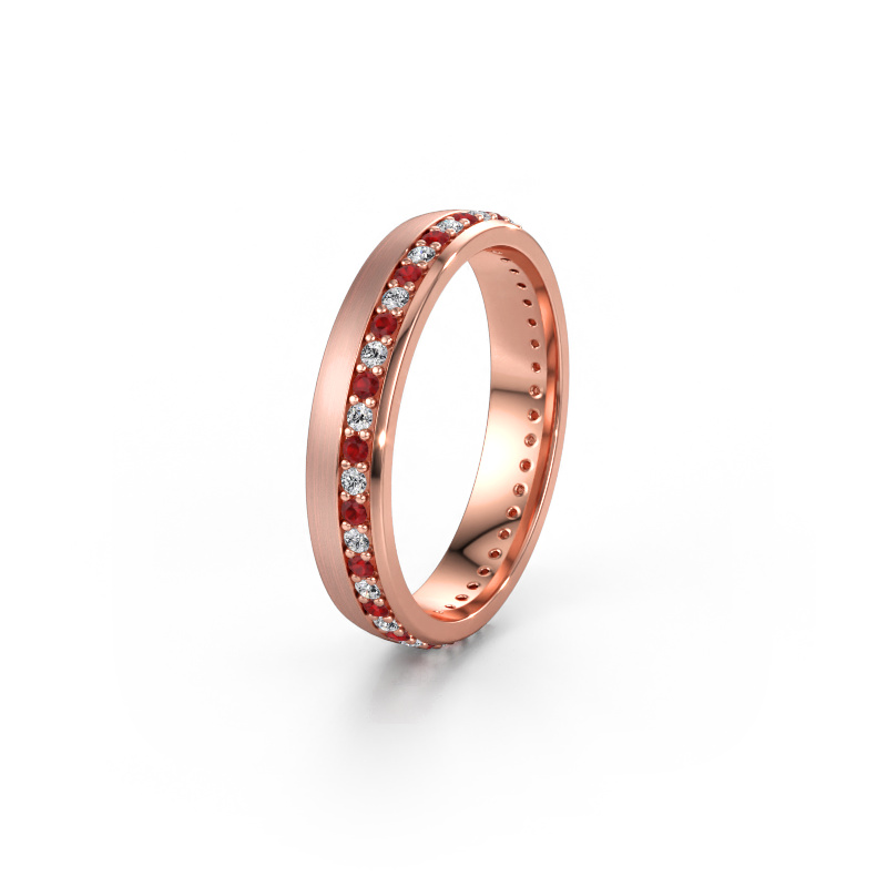 Bild av Vigselring WH0303L24AM 585 roséguld ±4 x 1,7 mm Rubin