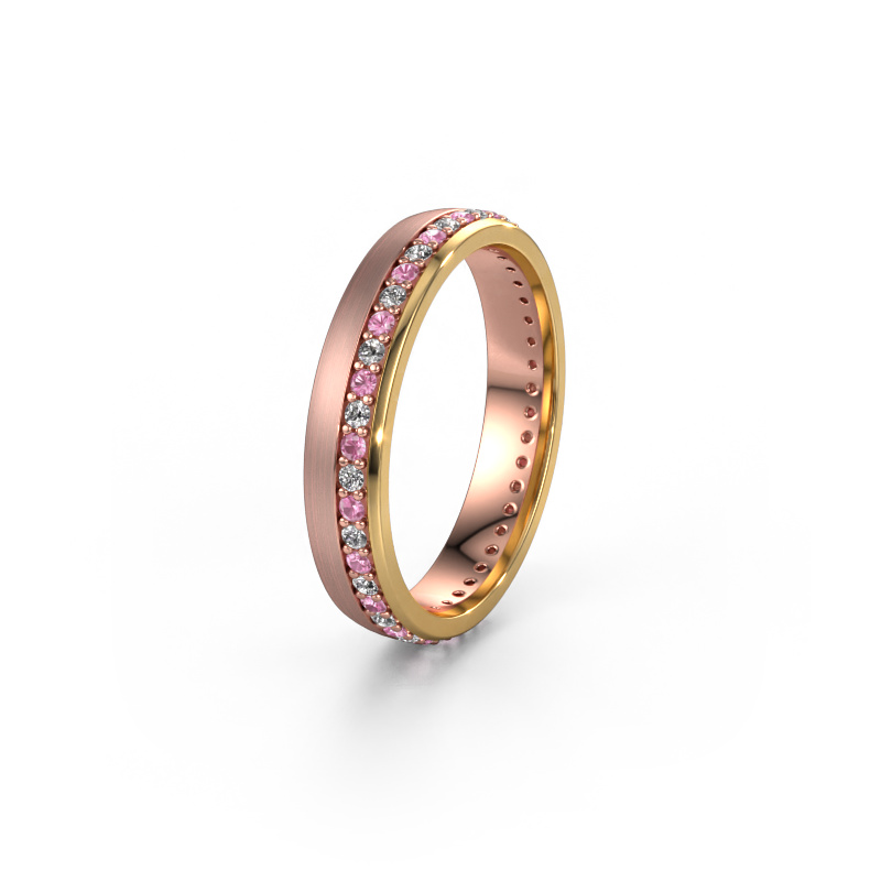 Bild von Ehering WH0303L24AM 585 Roségold ±4x1.7 mm Pink Saphir
