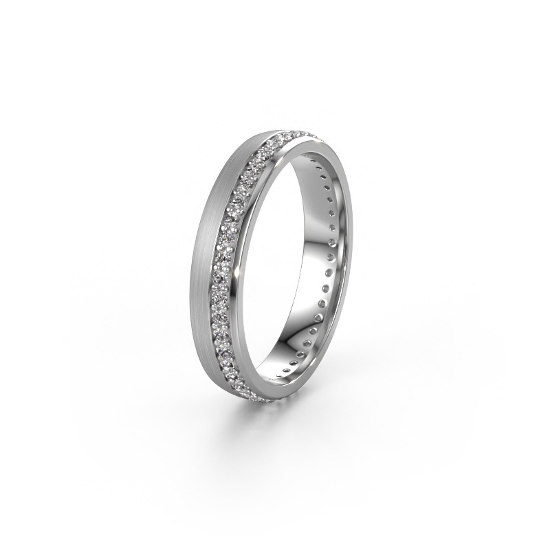 Image of Wedding ring WH0303L24AM 950 platinum ±0.16x0.07 in Zirconia