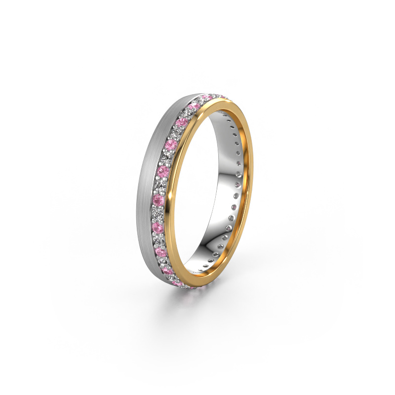 Bild von Ehering WH0303L24AM 585 Weißgold ±4x1.7 mm Pink Saphir