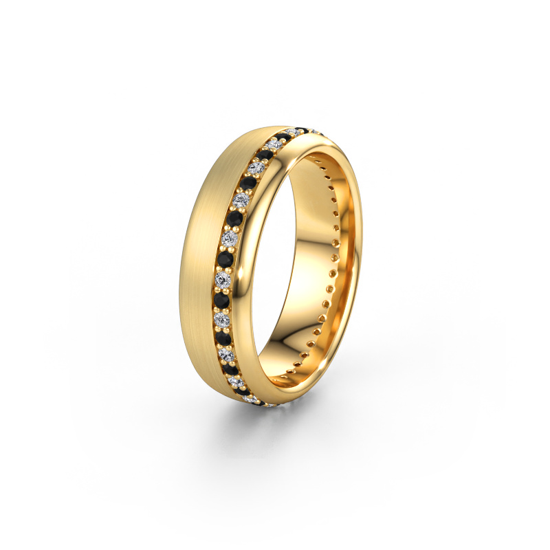 Bild av Vigselring WH0303L36BMP 585 gult guld ±6 x 2 mm Svart diamant