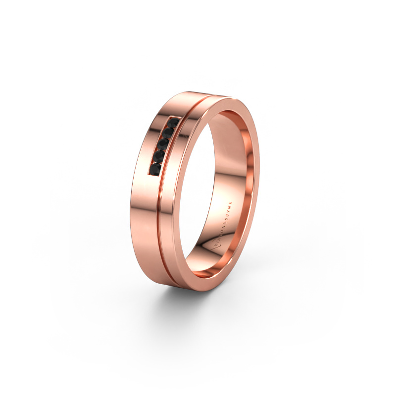Bild av Vigselring WH0307L15AP 585 roséguld ±5 x 1,7 mm Svart diamant