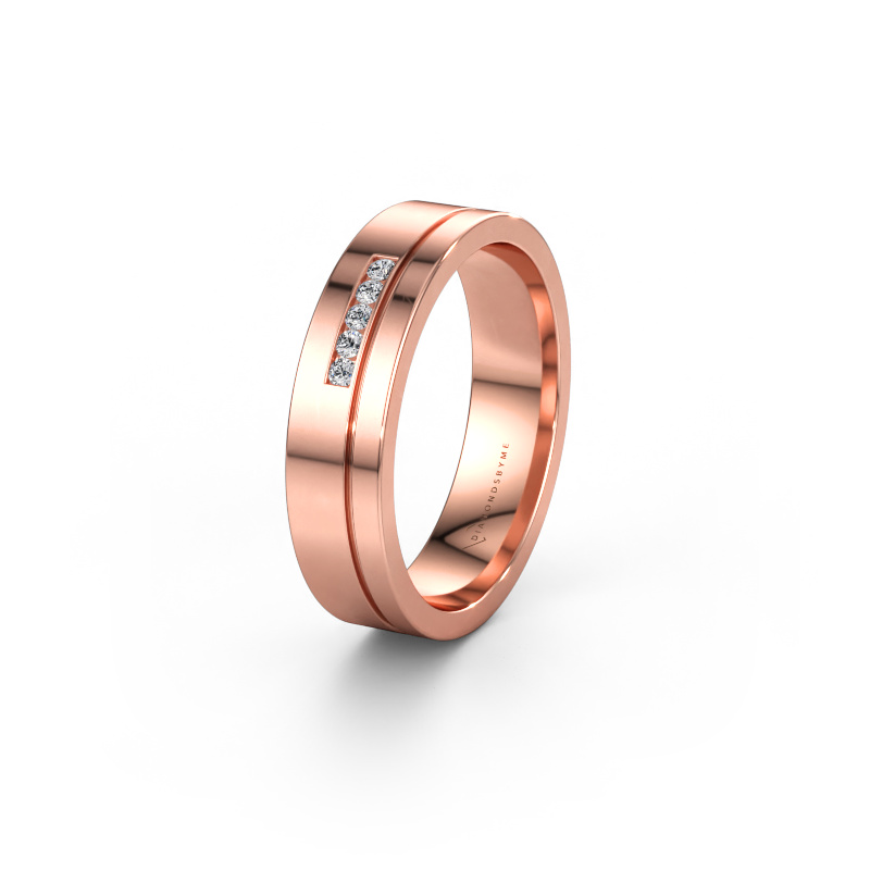 Bild av Vigselring WH0307L15AP 585 roséguld ±5 x 1,7 mm Kubisk zirkonia