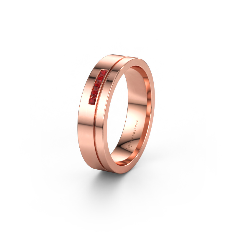 Bild av Vigselring WH0307L15AP 585 roséguld ±5 x 1,7 mm Rubin