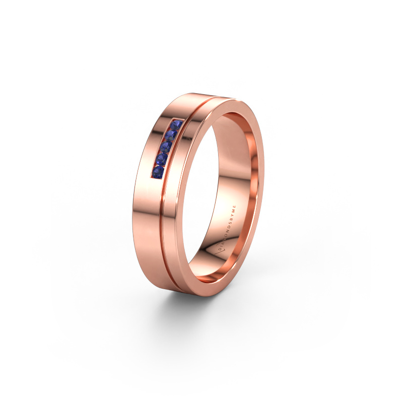 Immagine di Fede nuziale WH0307L15AP 585 oro rosa ±5 x 1,7 mm Zaffiro