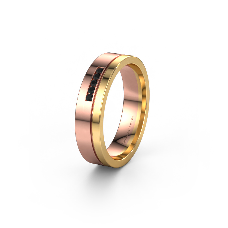 Bild von Ehering WH0307L15AP 585 Roségold ±5x1.7 mm Schwarz Diamant