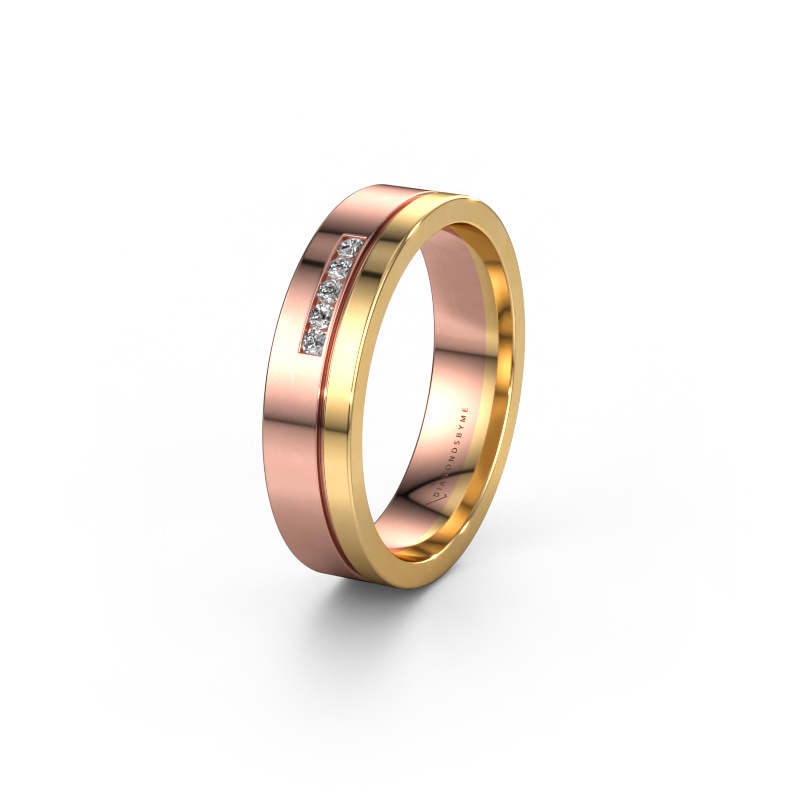 Bild von Ehering WH0307L15AP 585 Roségold ±5x1.7 mm Zirkonia