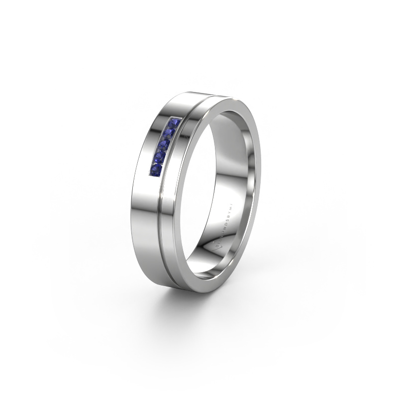 Image of Wedding ring WH0307L15AP 950 platinum ±0.20x0.07 in Sapphire