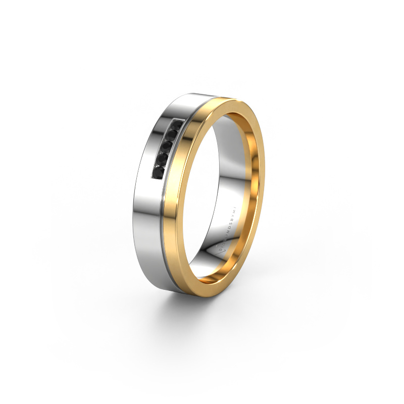 Bild von Ehering WH0307L15AP 585 Weißgold ±5x1.7 mm Schwarz Diamant