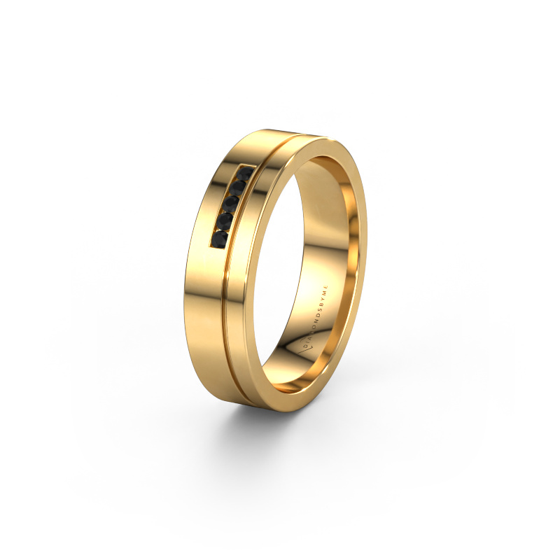 Bild von Ehering WH0307L15AP 585 Gold ±5x1.7 mm Schwarz Diamant
