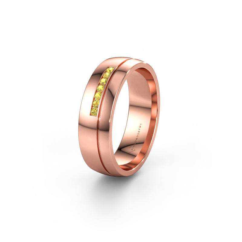 Bild av Vigselring WH0308L26AP 585 roséguld ±6 x 1,7 mm Gul safir
