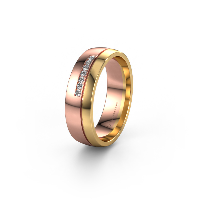 Bild von Ehering WH0308L26AP 585 Roségold ±6x1.7 mm Diamant