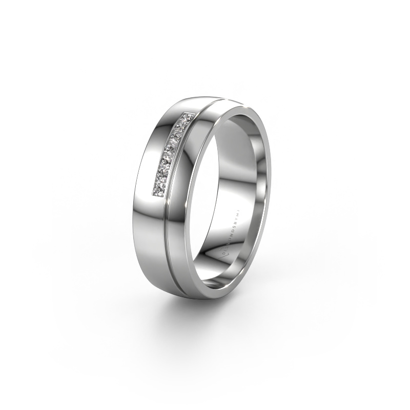 Bild von Ehering WH0308L26AP 950 Platin ±6x1.7 mm Zirkonia