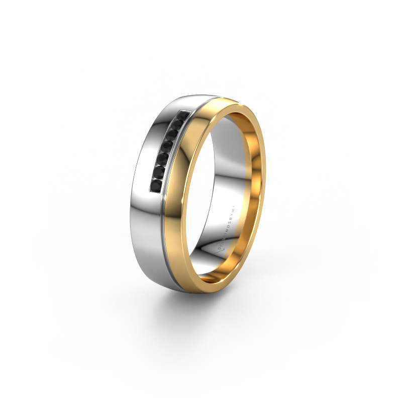 Bild von Ehering WH0308L26AP 585 Weißgold ±6x1.7 mm Schwarz Diamant