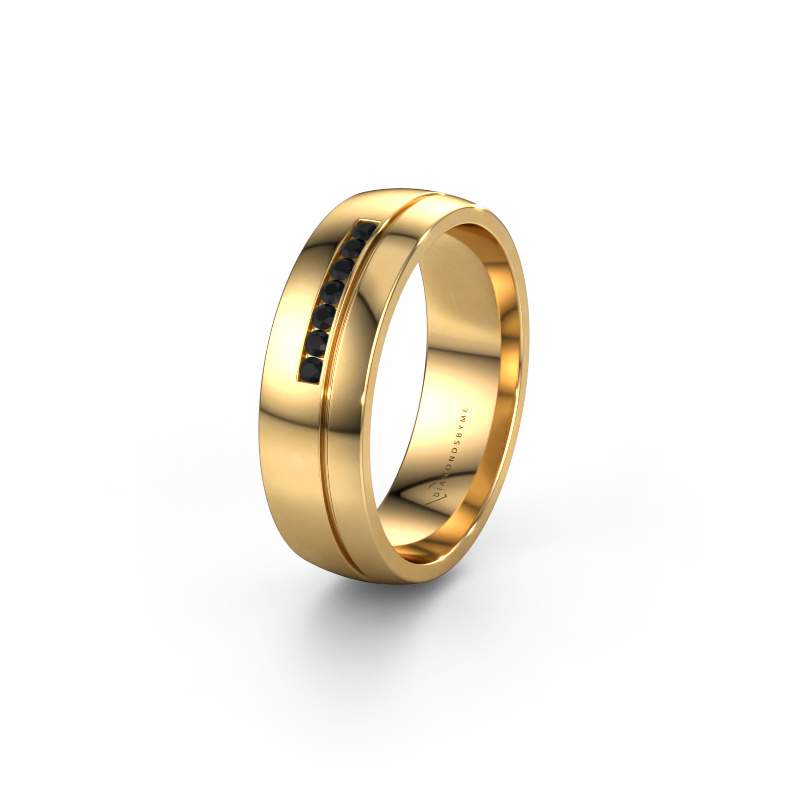 Bild von Ehering WH0308L26AP 585 Gold ±6x1.7 mm Schwarz Diamant