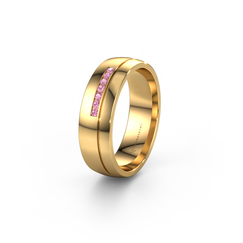 Bild von Ehering WH0308L26AP 585 Gold ±6x1.7 mm Pink Saphir