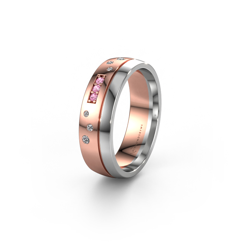 Bild von Ehering WH0310L26AP 585 Roségold ±6x1.7 mm Pink Saphir