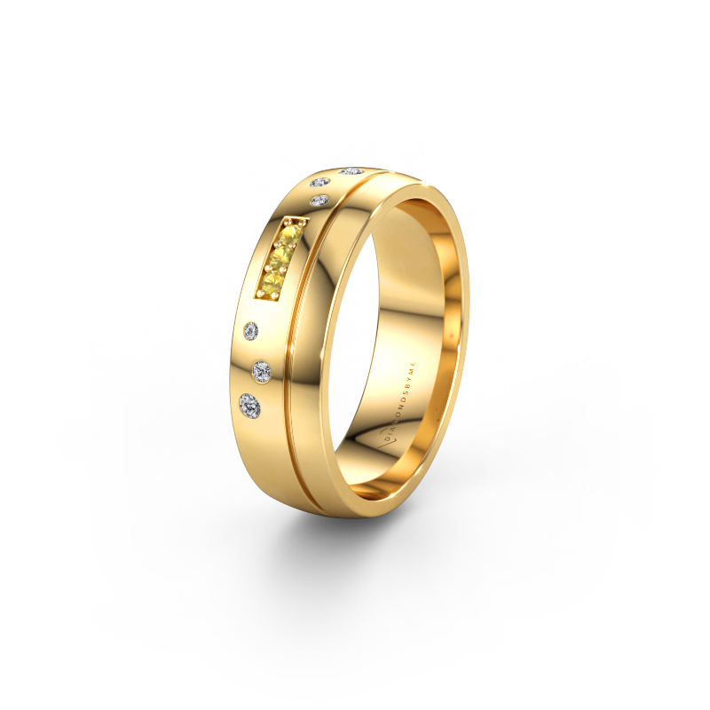 Bild av Vigselring WH0310L26AP 585 gult guld ±6 x 1,7 mm Gul safir