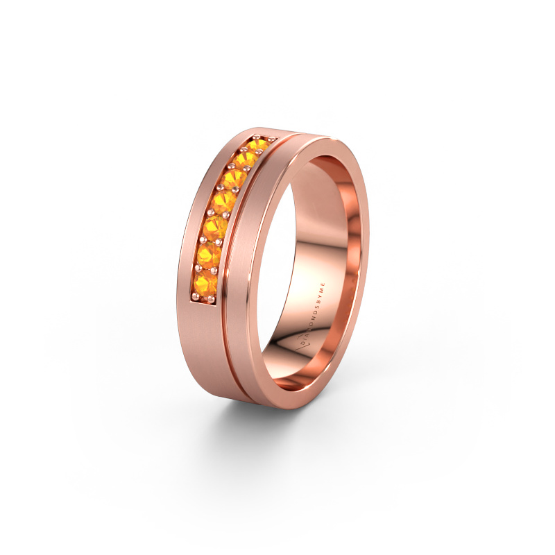 Immagine di Fede nuziale WH0312L16AM 585 oro rosa ±6 x 1,7 mm Citrino