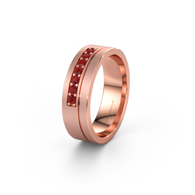 Immagine di Fede nuziale WH0312L16AM 585 oro rosa ±6 x 1,7 mm Rubino